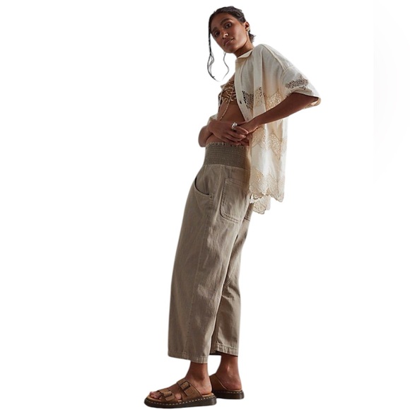 Free People Lunan Crop pull on harem pants NWT - Picture 2 of 8